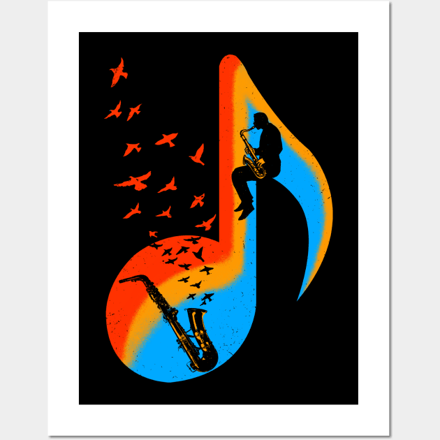 Music Saxophone Player Wall Art by barmalisiRTB